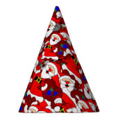 Chaotic Santa Carry Sack Collage Pattern Feesthoedjes (Rechts)