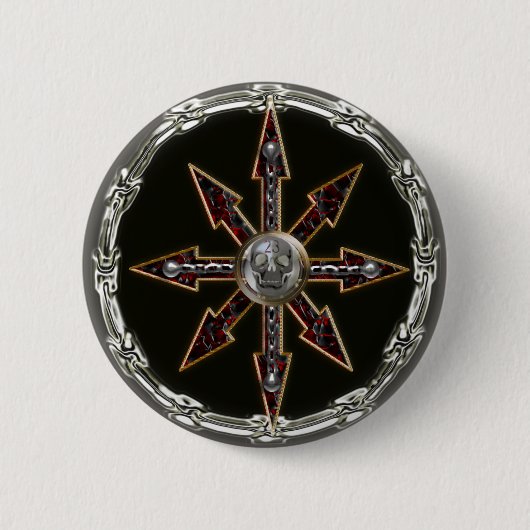 chaotisch wiel ronde button 5,7 cm (Voorkant)