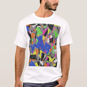 Chaotische Anti-Design Poster   Overlappende Abstr T-shirt