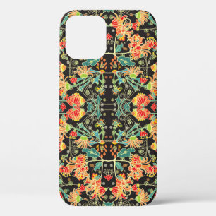 Chaotische bloemen:  abstract patroon. iPhone 12 hoesje