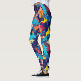 Chaotische Camouflage Leggings - Plezier