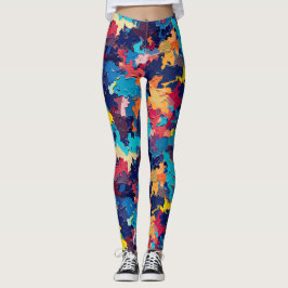 Chaotische Camouflage Leggings - Plezier