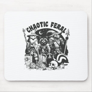 Chaotische Feral Funny Raccoon Possum Skunk Boardg Muismat