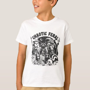 Chaotische Feral Funny Raccoon Possum Skunk Boardg T-shirt