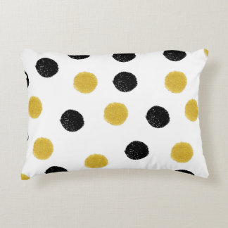 Chaotische gouden Stippen:  splash. Accent Kussen
