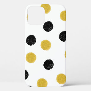 Chaotische gouden Stippen: splash. iPhone 12 Hoesje