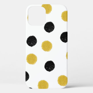 Chaotische gouden Stippen: splash. iPhone 12 Hoesje