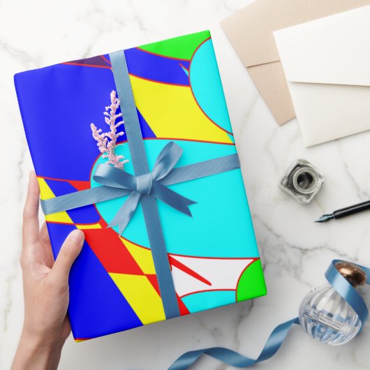 Chaotische kleur Splash Abstract inpakpapier (Geschenken)