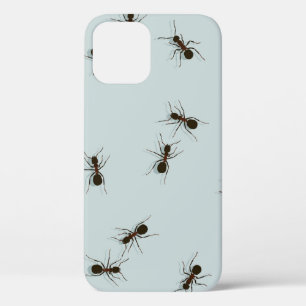 Chaotische rode mieren Stijlvol patroon iPhone 12 Hoesje