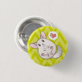Chapa 3,2cm Chinchilla Corazón Verde Ronde Button 3,2 Cm (Voorkant /achterkant)