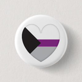 Chapa Bandera Demisexual Corazón - Love is Love Ronde Button 3,2 Cm