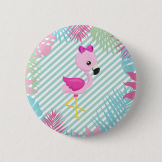 Chapa Flamenco Rosa Baby Ronde Button 5,7 Cm