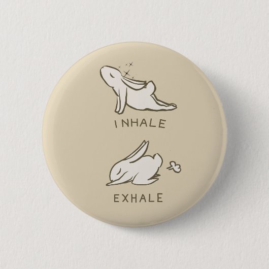 CHAPA INHALE AND EXHALE BUNNY RONDE BUTTON 5,7 CM (Voorkant)