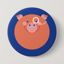 Chapa Minimal Pig Ronde Button 7,6 Cm