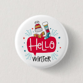 chapa redonda navideña hello winter ronde button 3,2 cm