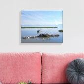 Chapala-meer Pelikanen Canvas Afdruk (Insitu (Woonkamer))