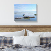 Chapala-meer Pelikanen Canvas Afdruk (Insitu (Slaapkamer))