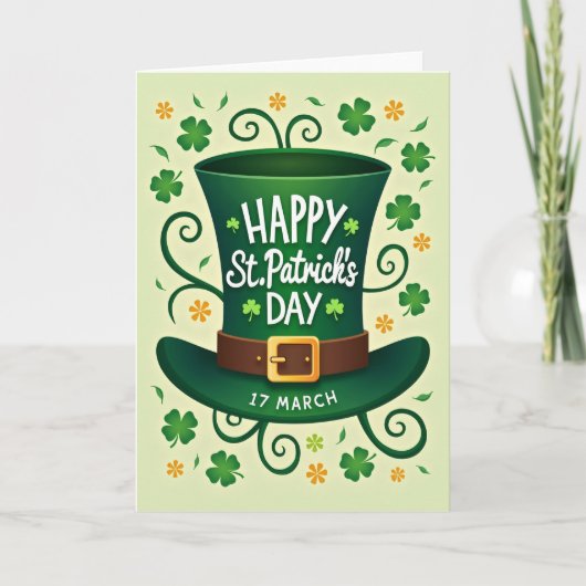 Chapeau Carte Joyeuse St Patrick (Devant)