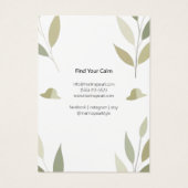 Chapeau Chic aux Feuillages Doux Dessin de Carte A (Dos)