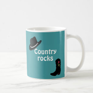 Chapeau Country & Calligraphie sur Tasse à Café Sa