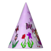 Chapeau d'anniversaire Fée Violette et Licorne (Gauche)