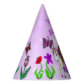 Chapeau d'anniversaire Fée Violette et Licorne (Gauche)
