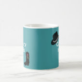Chapeau de campagne et calligraphie sur tasse à ca (Centre)
