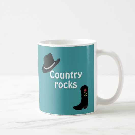 Chapeau de campagne et calligraphie sur tasse à ca (Droite)