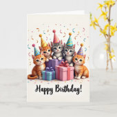 Chapeau de chaton doux Carte (Fleur jaune)