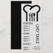 Chapeau de chef moderne tendance menu de restauran (Devant / Derrière)