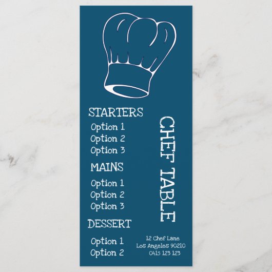 Chapeau de chef tendance moderne menu de restauran (Devant)