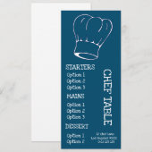 Chapeau de chef tendance moderne menu de restauran (Devant / Derrière)