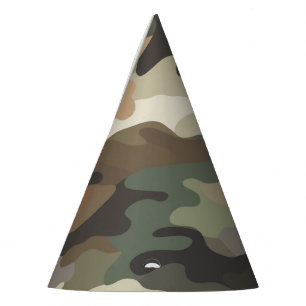 Chapeau de fête à motif camouflage audacieux