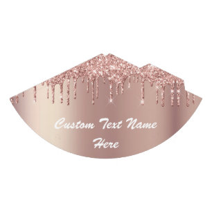 Chapeau de fête à paillettes Rose Gold avec texte 