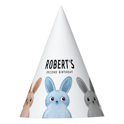 Chapeau de fête avec de petits lapins (Devant)