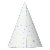 Chapeau de fête blanc confettis pastel (Dos)