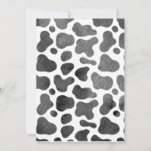 Chapeau de fête bleu vache avec invitation à motif (Dos)