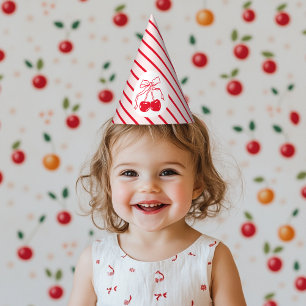 Chapeau de fête d'anniversaire Cerise sur le dessu