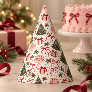 Chapeau de fête d'anniversaire de Noël rose pour g