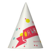 Chapeau de fête d'anniversaire Fille Points de con (Gauche)