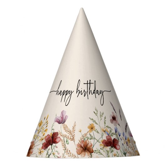 Chapeau de fête d'anniversaire floral (Devant)