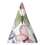 Chapeau de fête d'anniversaire Papillon Violet (Droite)