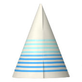 Chapeau de fête d'anniversaire rayé bleu (Dos)