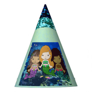 Chapeau de fête d'anniversaire Trois Petites Sirèn