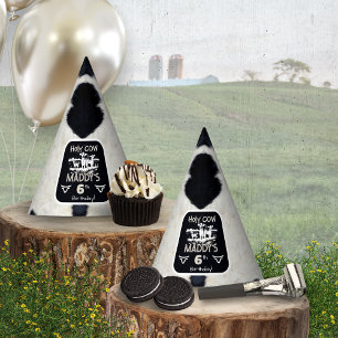 Chapeau de fête d'anniversaire vache sacrée à impr