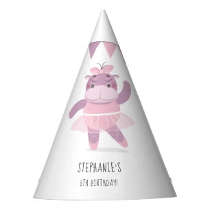 Chapeau de fête de ballerine hippopotame