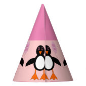 Chapeau de fête de pingouin de bébé fille rose mig (Dos)