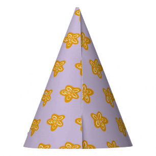 Chapeau de fête de princesse fille lilas floral or