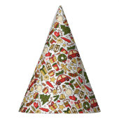Chapeau de fête doodle de Noël mignon (Gauche)