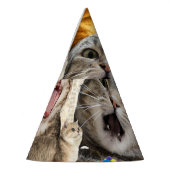 Chapeau de fête en papier Collage de chats / Monta (Gauche)